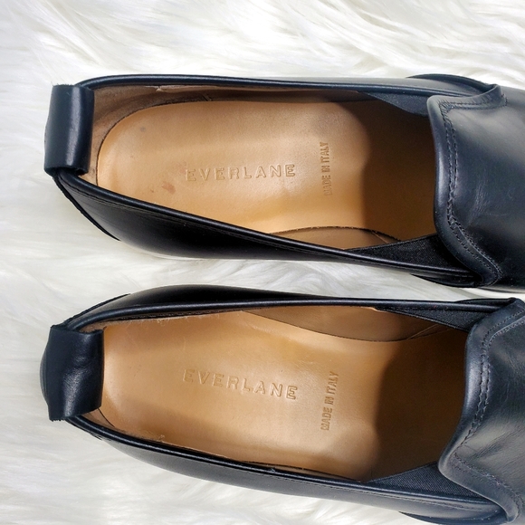 Everlane | Black Leather Street Slip-on Loafers - Picture 3 of 13